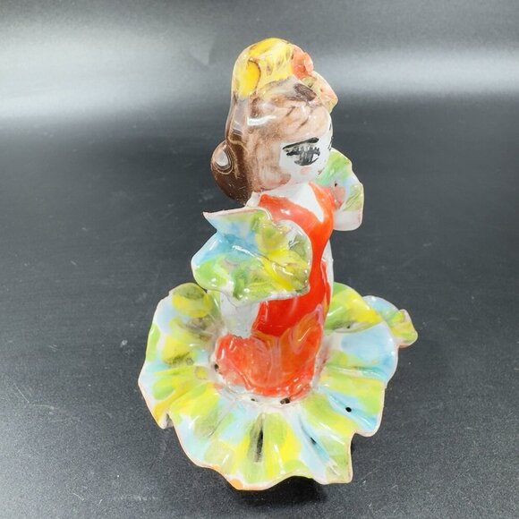 Vintage Hand Made RedWare Pottery Spanish Dancer Artist Signed Figurine Decor - Picture 10 of 12